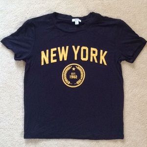 Navy & Yellow T-Shirt “New York” Print
